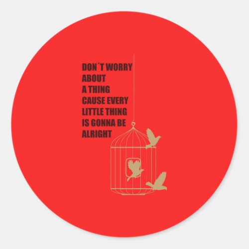 Three Little Birds Classic Round Sticker