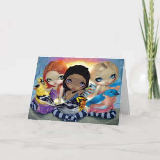 "Three Little Birds" Greeting Card