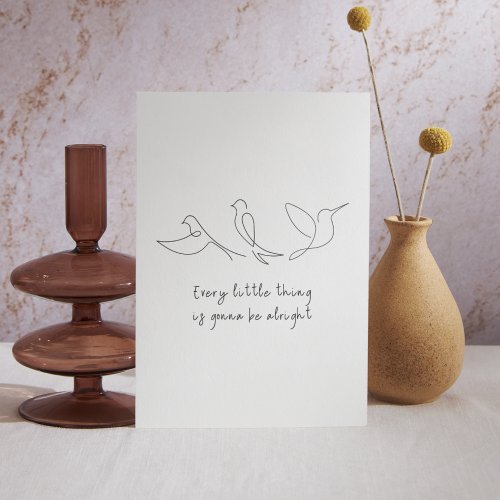 Three Little Birds Song Kids Bedroom Art Print