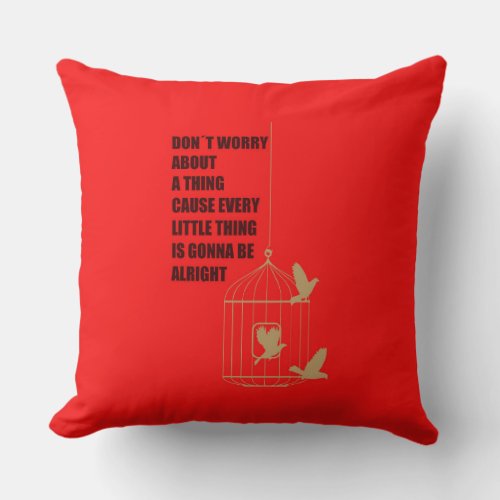 Three Little Birds Throw Pillow