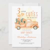 Three Little Cuties Triplets Baby Shower