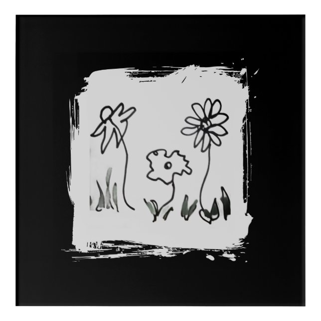 Three Little Flowers Acrylic Print (Front)