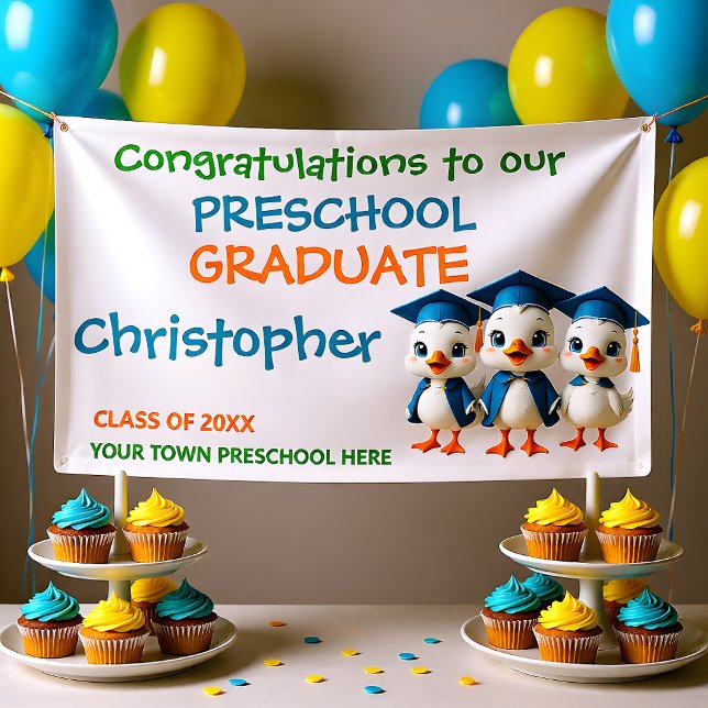 Three Little Geese Preschool Grad Party Banner (Creator Uploaded)