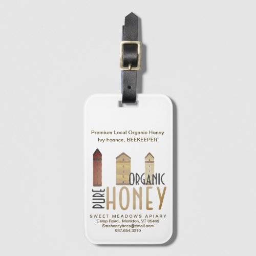 Three Little Hives Organic Honey Beekeepers  Luggage Tag