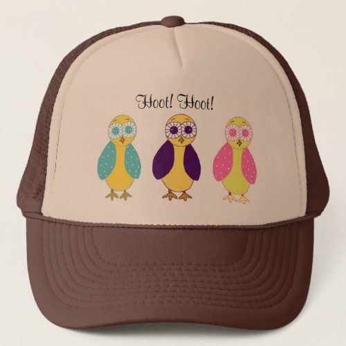 Three Little Hoot Owls Trucker Hat