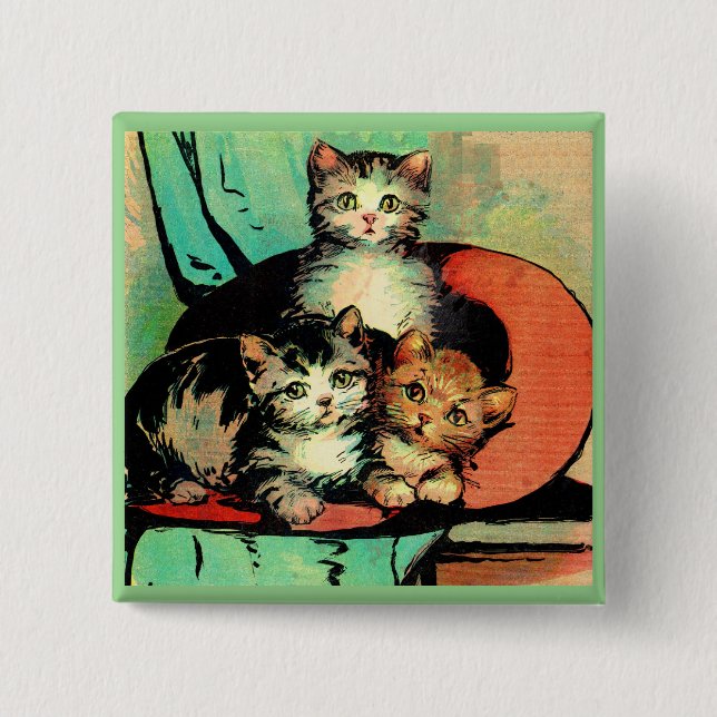three little kittens button (Front)