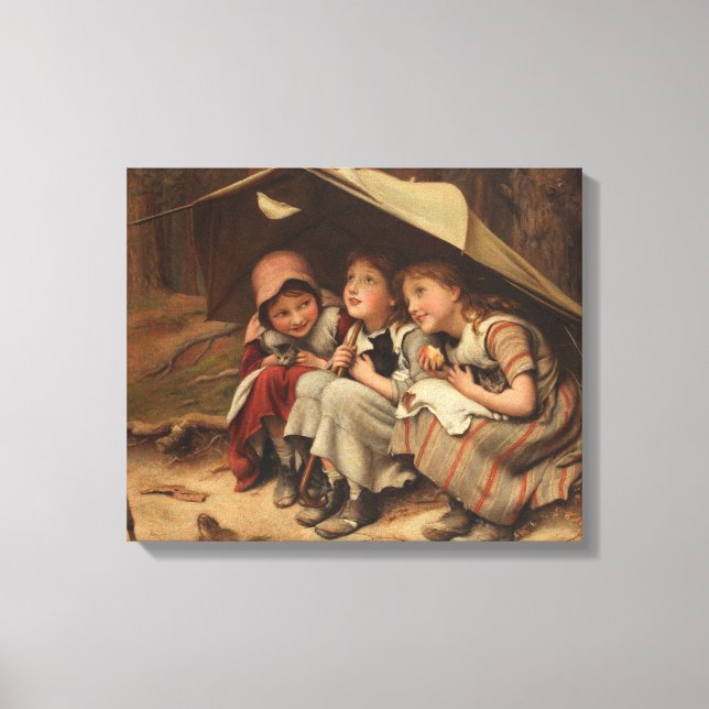 Three Little Kittens (by Joseph Clark) Canvas Print (Front)