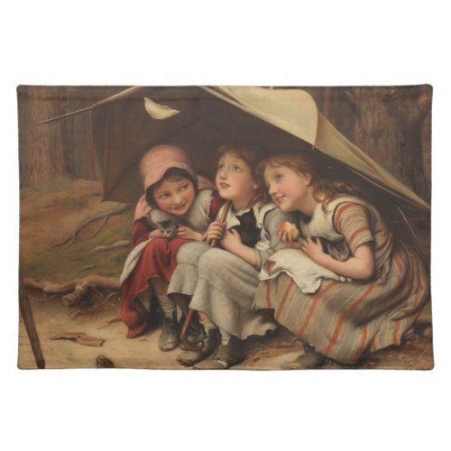 Three Little Kittens by Joseph Clark Cloth Placemat