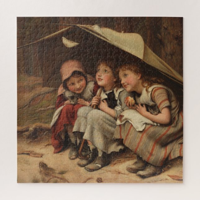 Three Little Kittens (by Joseph Clark) Jigsaw Puzzle (Vertical)