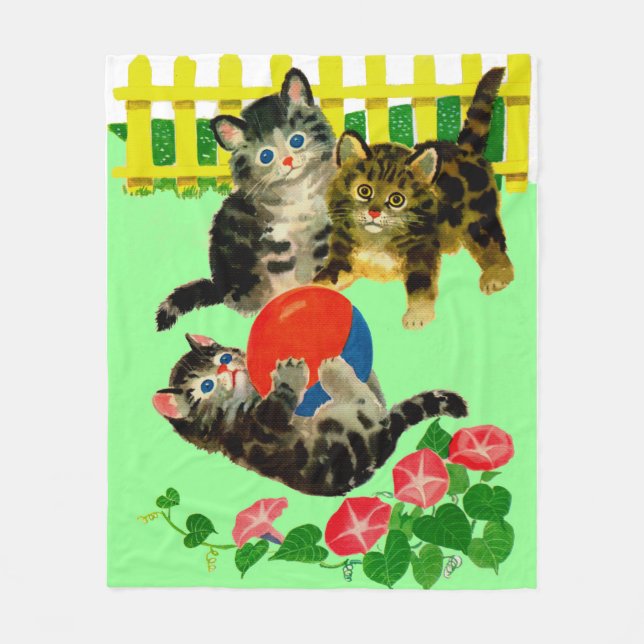 three little kittens fleece blanket (Front)
