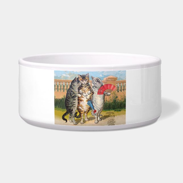Three Little Kittens Mother Goose Illustration Bowl (Front)
