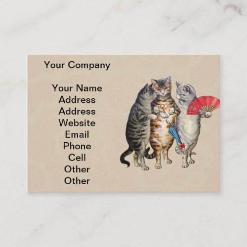 Three Little Kittens Mother Goose Illustration Business Card