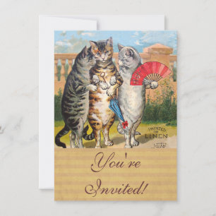 Three Little Kittens Mother Goose Illustration Invitation