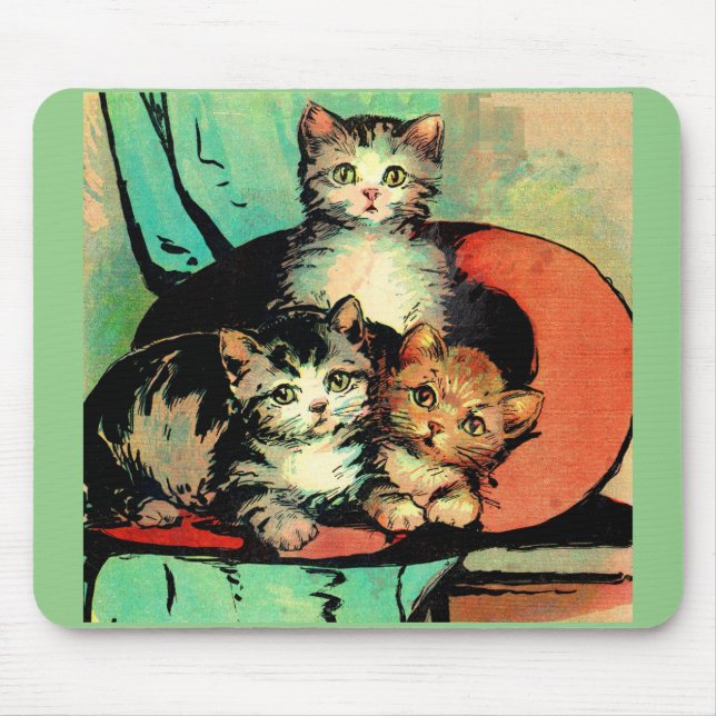 three little kittens mouse pad (Front)