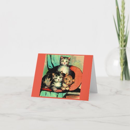 three little kittens note card