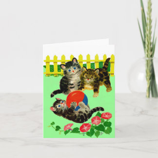 three little kittens note card