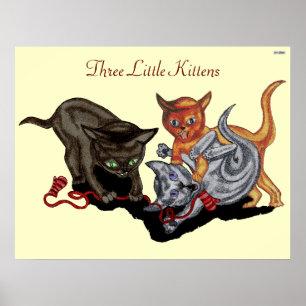 Three Little Kittens Poster