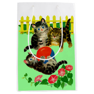 three little kittens print medium gift bag