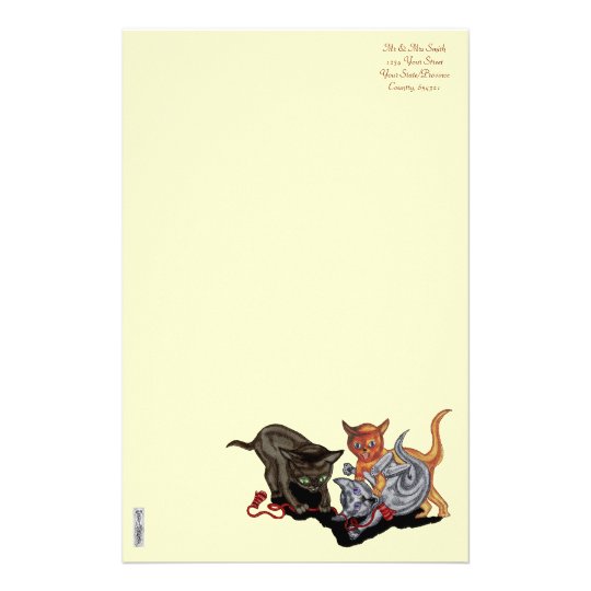 Three Little Kittens Stationery