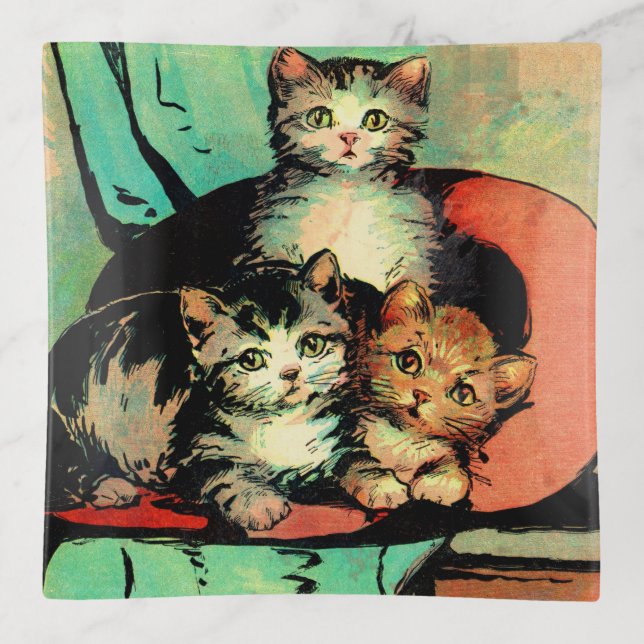 three little kittens trinket tray (Front)