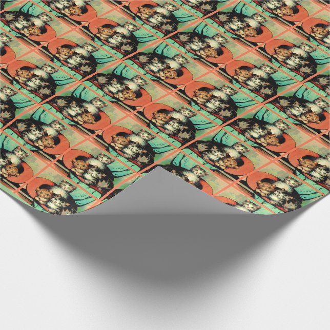 three little kittens wrapping paper (Corner)