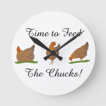 Three Little Ladies Hen Clock by JacquiMarie_Designs at Zazzle