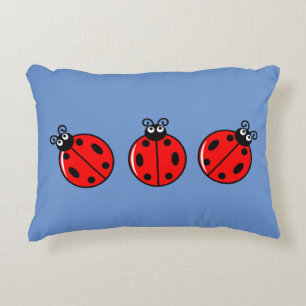 Three Little Ladybugs - Brushed Polyester Accent Pillow