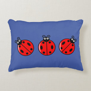 Three Little Ladybugs - Brushed Polyester Accent Pillow