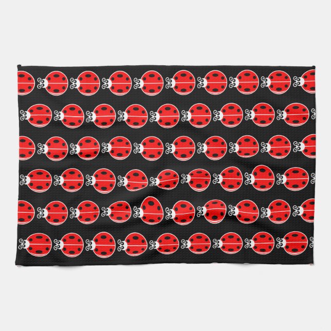 Three Little Ladybugs - Kitchen Towel 16" x 24" (Horizontal)