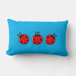 Three Little Ladybugs - Lumbar Pillow 13" x 21"