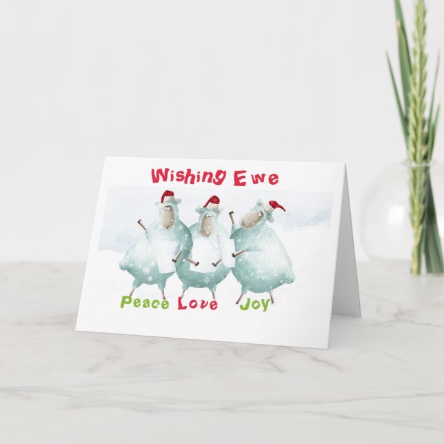 Three Little Lambs Greeting Card (Front)