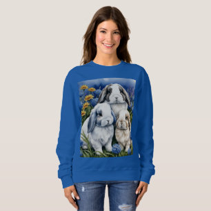 Three Little Lop Bunny Rabbits Sweatshirt