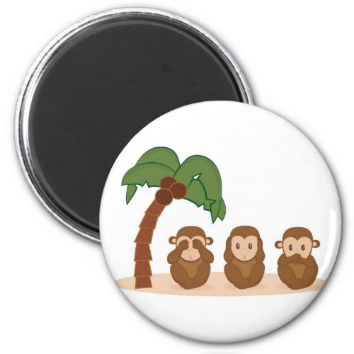 Three little monkeys _ trs macaquinhos magnet