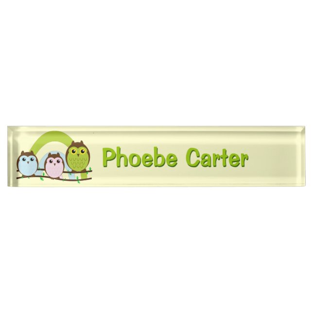 Three Little Owls Nameplate (Front)