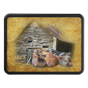 Three Little Pigs At The Rustic Barn Snoozing Hitch Cover