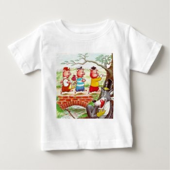 Three Little Pigs Baby T-shirt by CRDesigns at Zazzle
