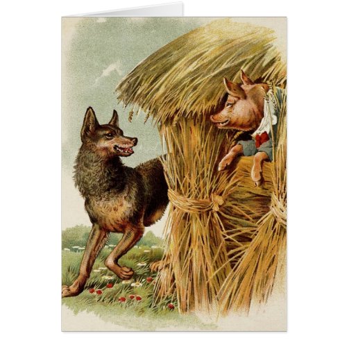 Three Little Pigs Big Bad Wolf Vintage Fairy Tale