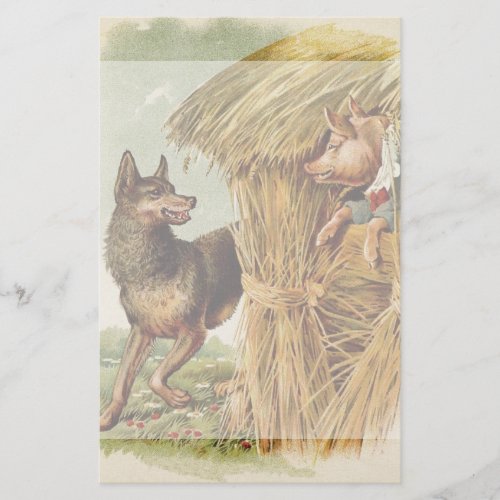 Three Little Pigs Big Bad Wolf Vintage Fairy Tale