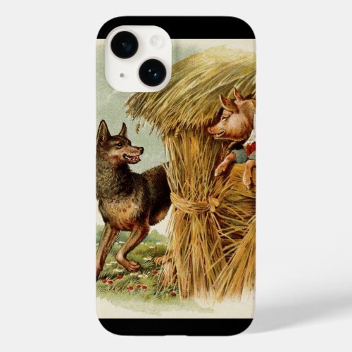 Three Little Pigs Big Bad Wolf Vintage Fairy Tale Case_Mate iPhone 14 Case