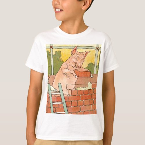 Three Little Pigs Bricks to Build a House T_Shirt