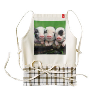 Three little pigs - cute pig - three pigs zazzle HEART apron