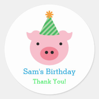 Three Little Pigs Favor Sticker