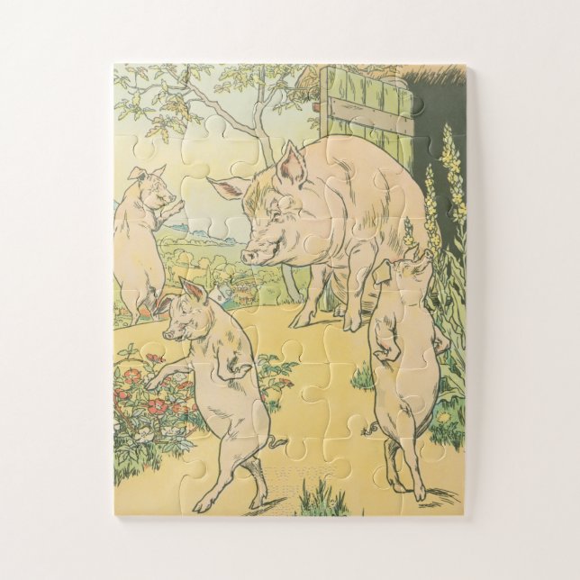 Three Little Pigs Jigsaw Puzzle (Vertical)
