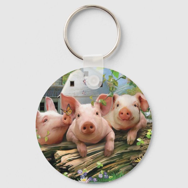 Three Little Pigs Keychain (Front)