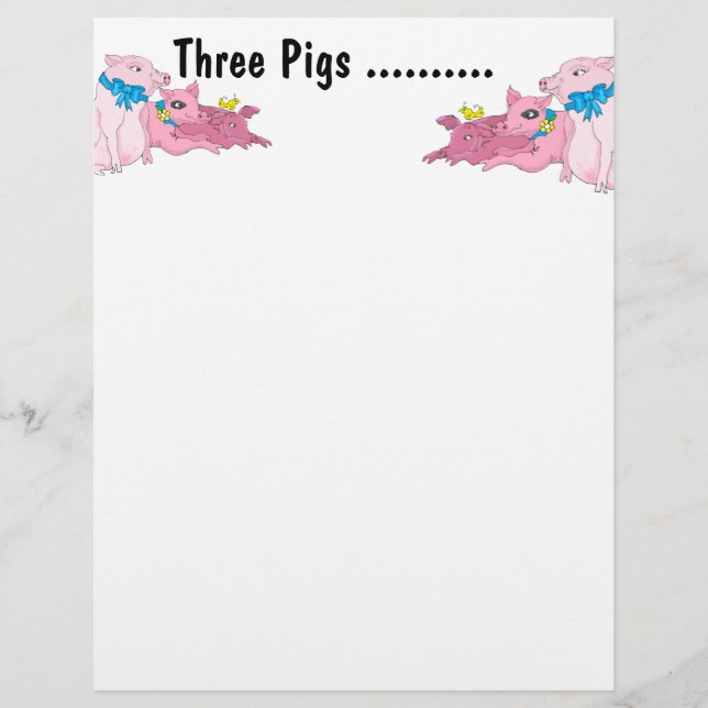 Three little pigs letterhead (Front)