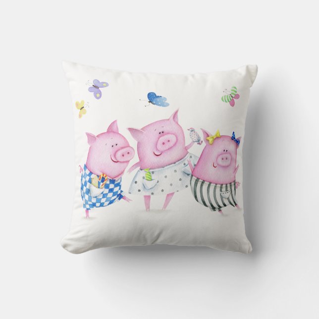Three Little Pigs Pillow (Front)