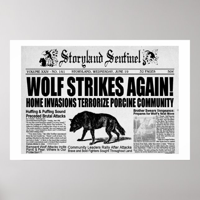 Three Little Pigs Poster (Front)