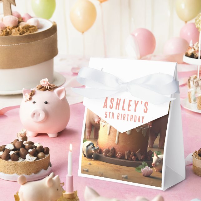 Three Little Pigs-Themed Birthday Favor Boxes (Creator Uploaded)