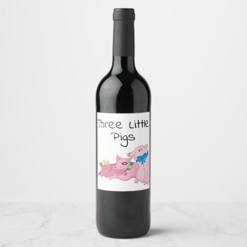 Three Little Pigs Wine Label