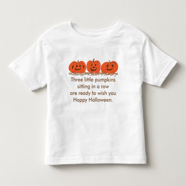 Three little pumpkins Happy Halloween shirts (Front)